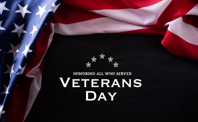 Today we honor all military veterans and those who have served in the United States Armed Forces. Thank you for your service.