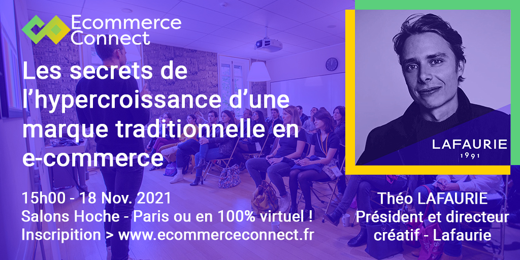 A ne pas manquer ! Théo LAFAURIE va nous livrer les secrets de l’#hypercroissance d’une marque traditionnelle en #ecommerce, jeudi 18 novembre sur #Ecoco. Pour ne pas en perdre une miette, c’est ici : ecommerceconnect.fr/program
A jeudi !!!
