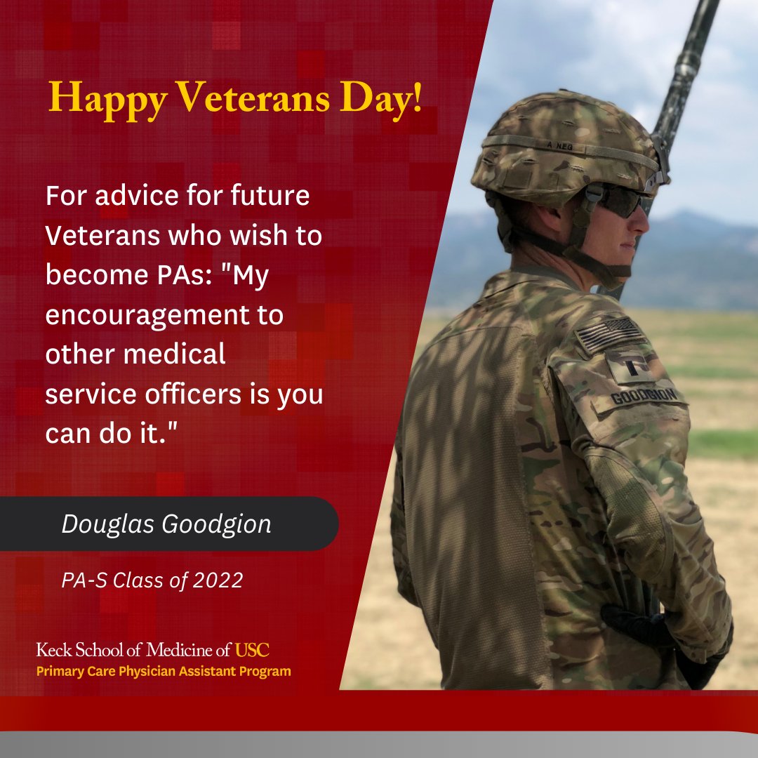 trojanpa's tweet photo. Thank you to our alumni, preceptors, faculty, students and community partners who have served this country and their patients. #trojanpa #veteransday #service https://t.co/F7eYwJb7au