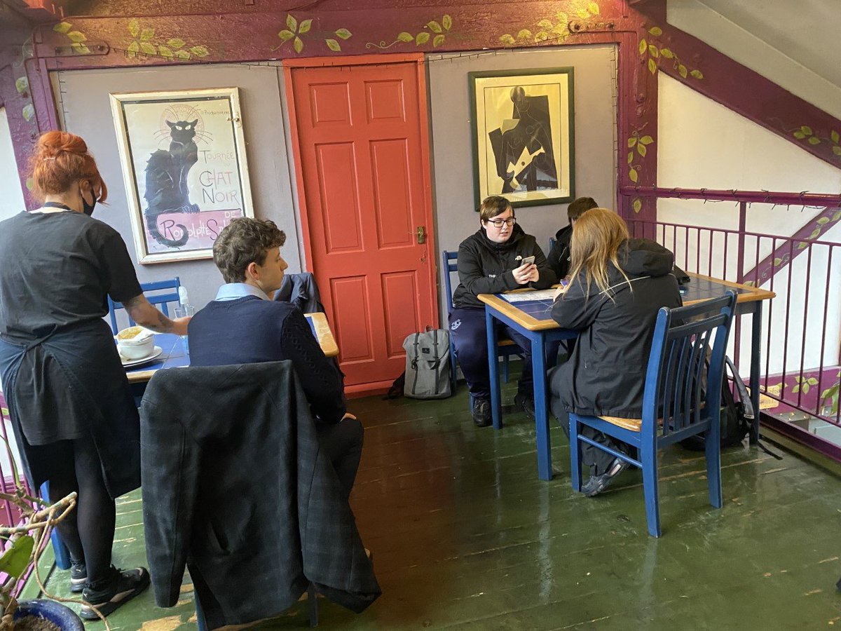 EvertonSchool's tweet photo. Kendall learn how to be climate conscious citizens in Liverpool with an eco-business crawl including @SharedEarth and @TheEggCafe Thanks so much to all the staff who explained eco practices to our class today ๐ #climateconscious #ecobusiness #learningintherealworld https://t.co/FHhuYijpdC