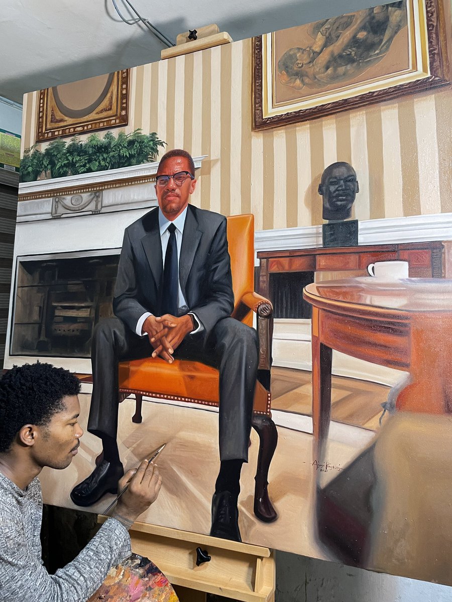 My Painting of Malcolm X
How it started          How it went