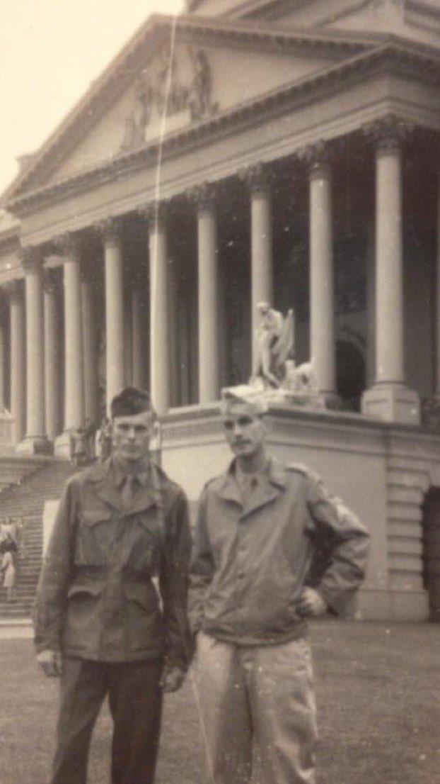 BillBishopKHOU's tweet photo. The battling Bishops. My dad and my uncle serving their country during WWII. By air and by land.
#VeteransDay #khou #HTownRush https://t.co/MMITGENgYr
