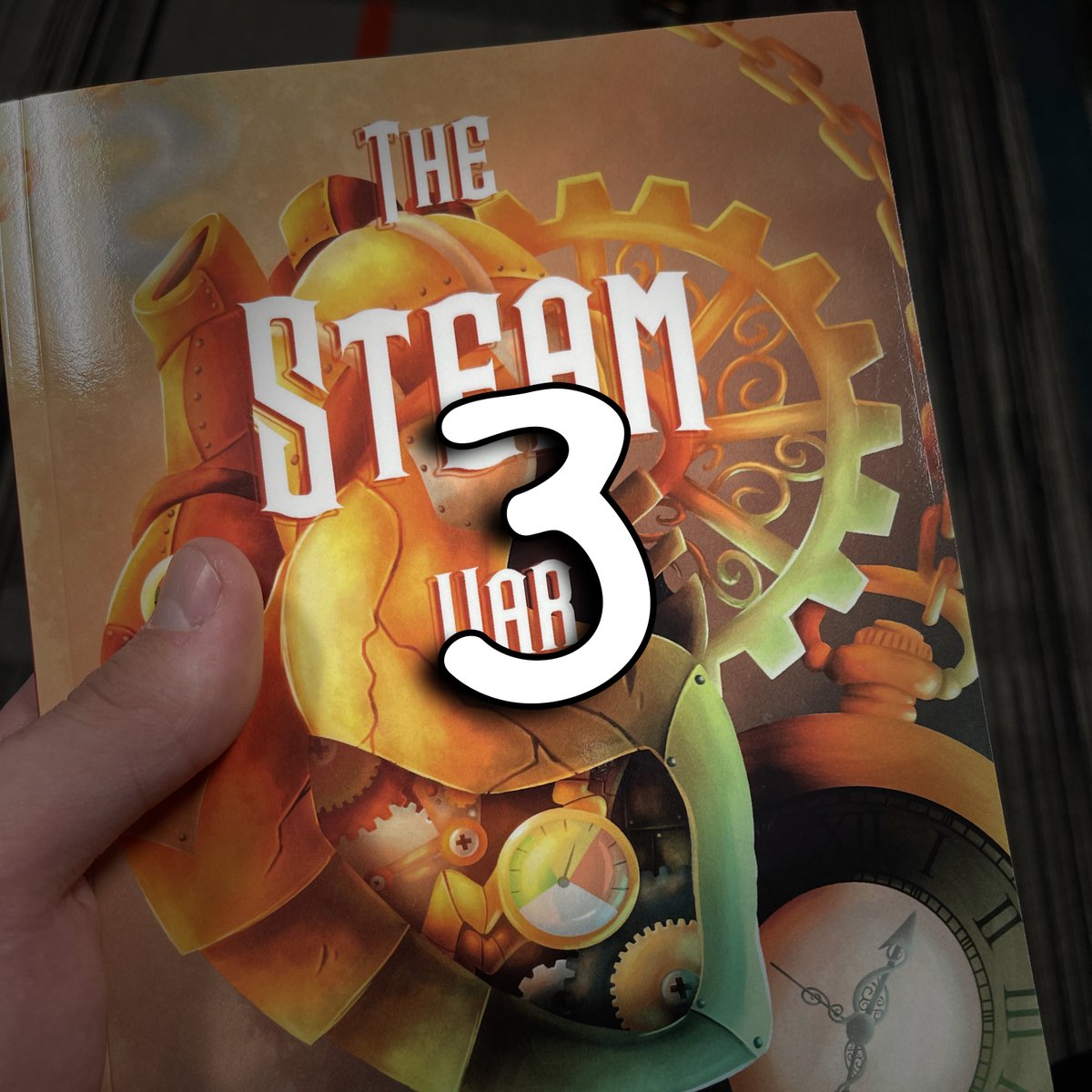 TheSteamWar's tweet photo. Three more days...
#TheSteamWar releases December 31st! Go to the link
in our bio to sign up for our newsletter, and have the
chance to win a FREE copy!

#book #booktwt #selfpub #steampunk #youngadult #bookgiveaway #writing #WritingCommunity https://t.co/xGhxDc2bzw