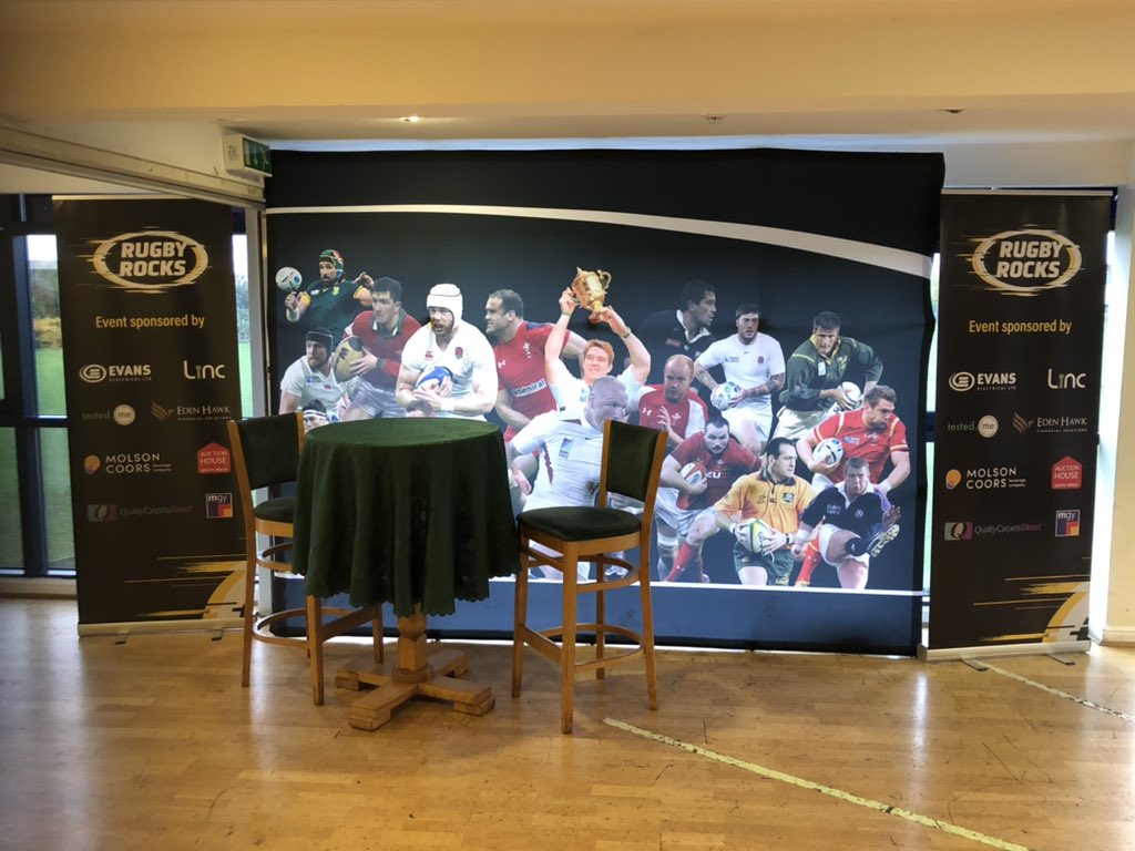 fatpete1's tweet photo. Many thanks to @brondbrand for creating such a punchy brandy for tonight’s inaugural #RugbyRocks event with @ShaneWilliams11 down at @stpetersrfc #strongwork https://t.co/0lRuO6ZQ5Q