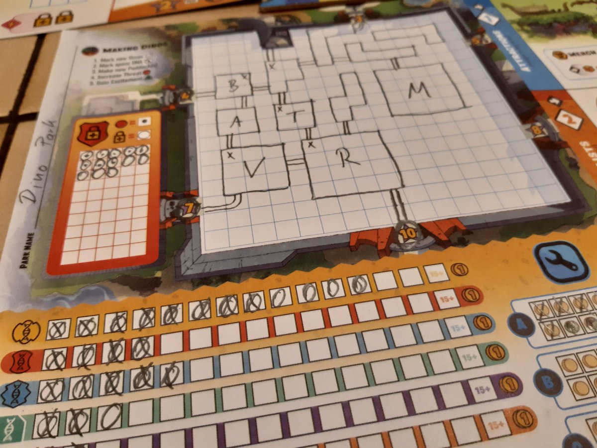MsStandart's tweet photo. Sehr, sehr guter Ersteindruck von #DinosaurIsland #RawrNWrite! Stimmiges Dinopark bauen mit vielen Möglichkeiten zum Punkten und einfachen Solomodus. 2021 ist wirklich ein starker Flip/Roll&amp;Write Jahrgang! 👍 @Pandasaurusgame https://t.co/9srmGmmJCb