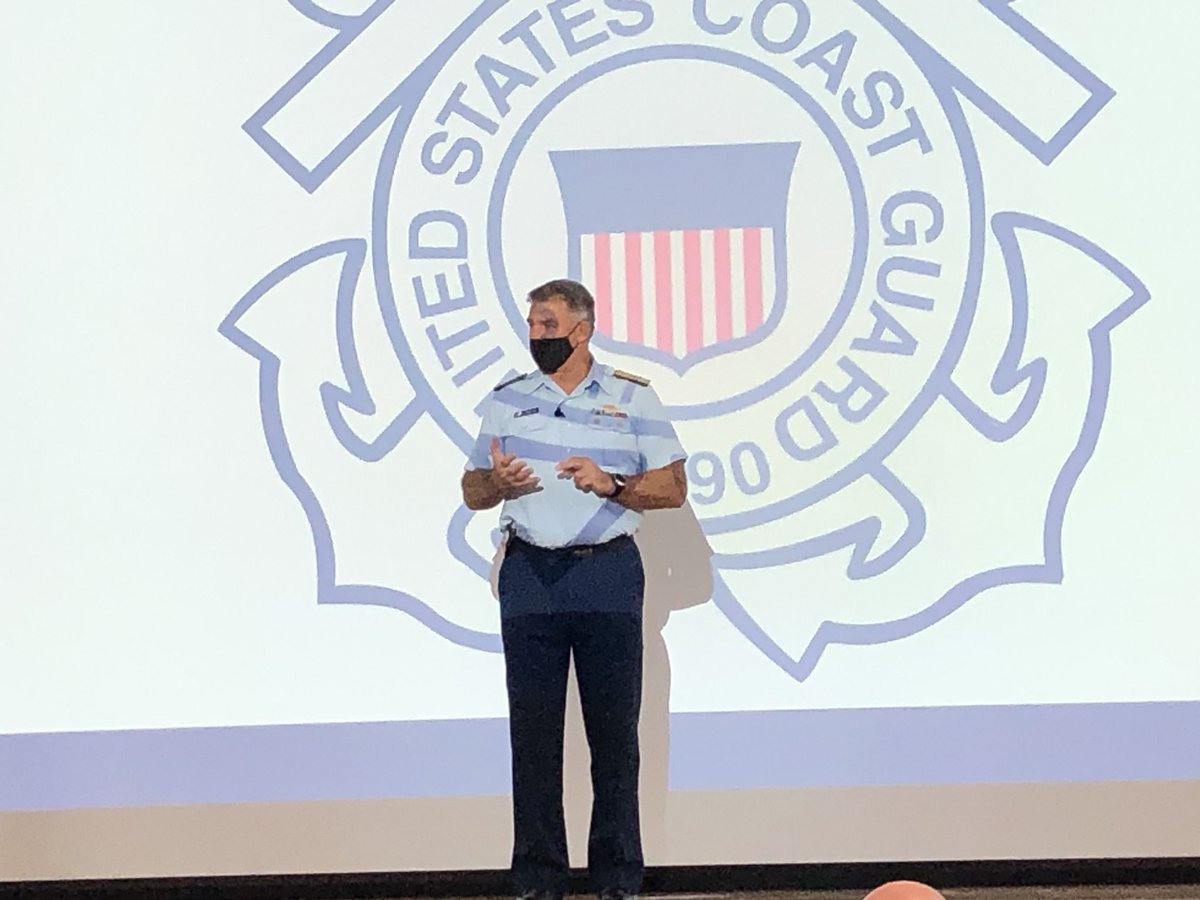 Admiral Karl Schultz, <a href="/ComdtUSCG/">Commandant of the U.S. Coast Guard</a> Commandant of <a href="/USCG/">U.S. Coast Guard</a> addressed
students from #HISD and several Houston-area schools about the excellent #CTE #Maritime program instruction available for future leaders.   <a href="/HISDSupe/">Mike Miles</a> <a href="/HISDCTE/">Houston ISD CTE</a> #VeteransDay