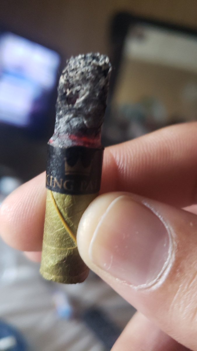 CSplish's tweet photo. Why smoke a tabacoo leaf when there's #KingPalm natural all the way inside and out and that corn husk! https://t.co/OkcPg1esLp