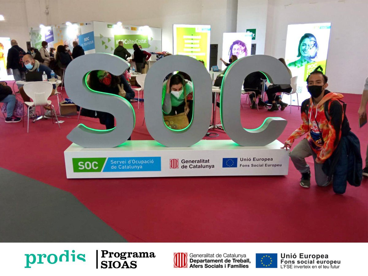 prodisterrassa's tweet photo. ➡️ Avui des del Servei Ocupacional d'Inserció, hem anat al Salo de l'Ocupació al recinte de Montjuïc.
Ha estat una gran jornada on hem pogut fer diverses entrevistes laborals.
Aquesta sortida l'hem realitzat dins el marc del #ProgramaSIOAS https://t.co/x4UUhfMWCi