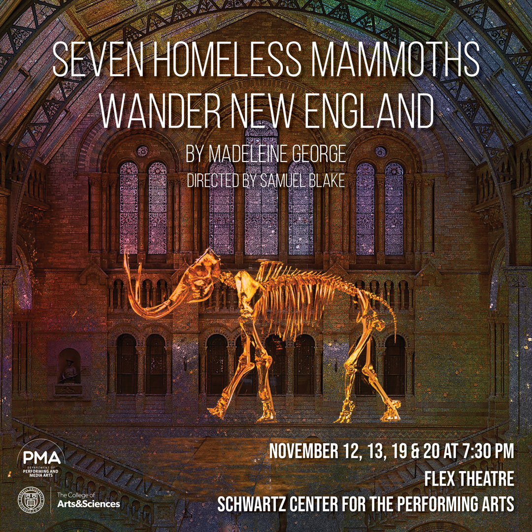 CornellPMA's tweet photo. Seven Homeless Mammoths Wander New England opens tomorrow! (Friday 11/12)
π: November 12, 13, 19, & 20th at 7:30 pm
https://t.co/FKjv6zf9pt
#Cornell #CornellPMA #CornellArts #Ithaca #CornellPerformance #CornellShow #CornellActivities #CornellCALS #CornellUniversity https://t.co/BVFXCAZe3a