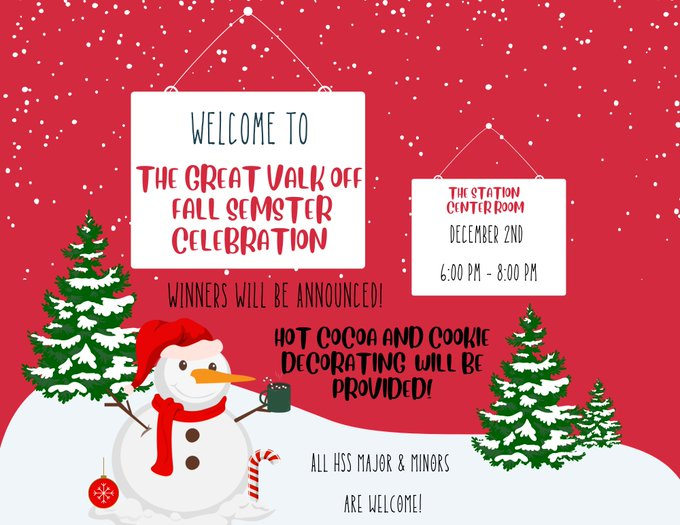 The Great Valk Off 2021 is winding down and we'll celebrate the winning major on December 2nd! Details below! Come celebrate!