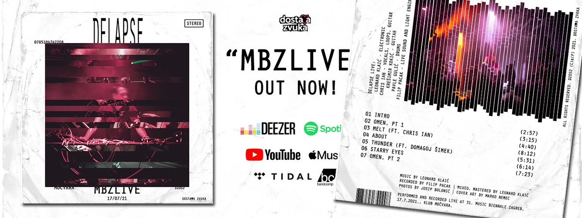 MBZfestival's tweet photo. delapse objavili album "MBZLive" snimljen na 31. muzičkom biennalu Zagreb! https://t.co/aBQTpLL7QJ https://t.co/Co9xdCtQII
