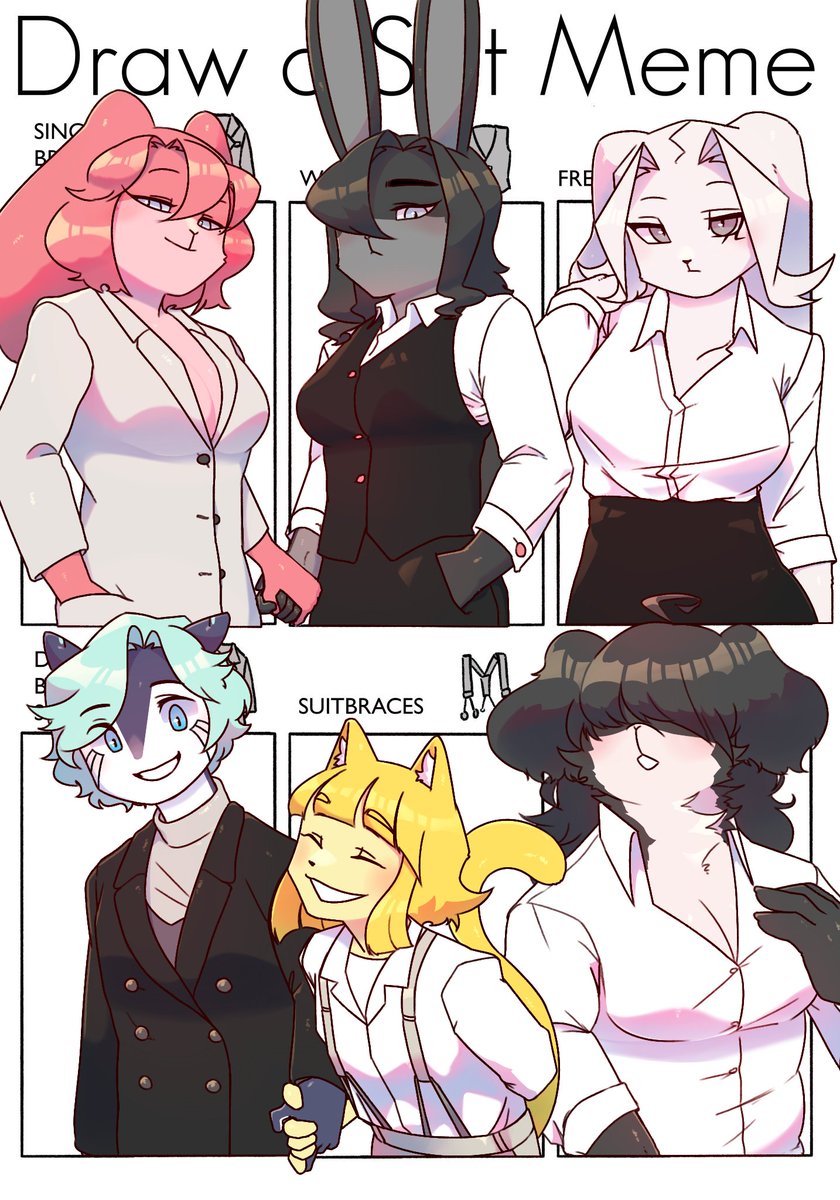 KissRabbit_S2's tweet photo. 💗🖤🤍💙💛🖤
#DrawASuit https://t.co/k7zJxPP9zs