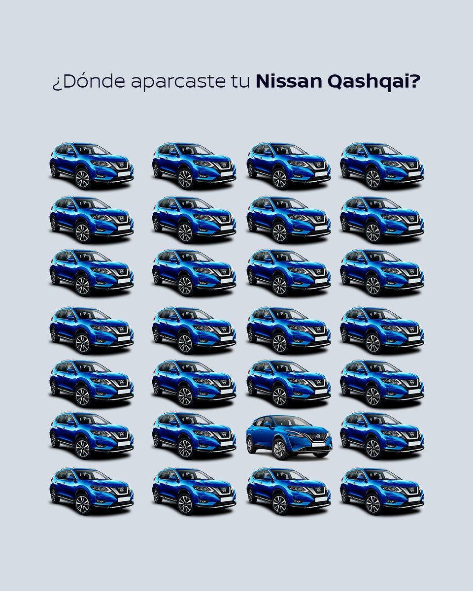 Eres de los que al salir de la puerta del centro comercial no tienes que pensar donde aparcaste tu coche. ¡Eso hay que demostrarlo! ¿Dónde esta el Nissan Qashqai?  

Déjanos una captura en los comentarios con la solución.