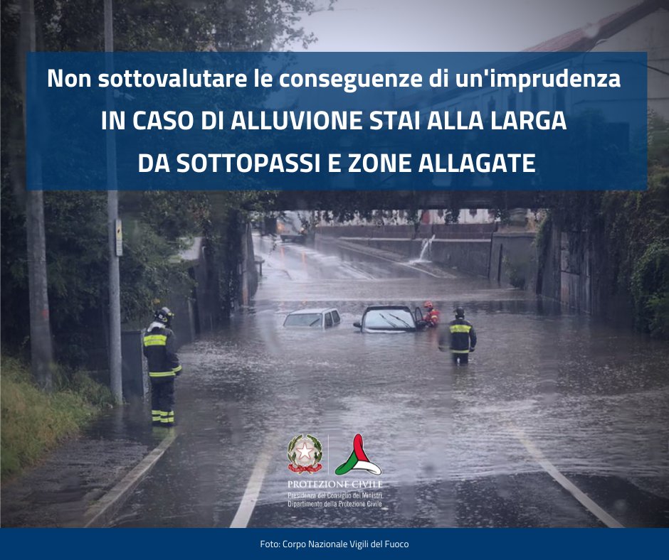 Attenzione! ⚠️Questa in foto è solo una delle tante situazioni in cui si trovano a operare i soccorritori durante il #maltempo. Fai la tua parte per non correre rischi.
#11novembre