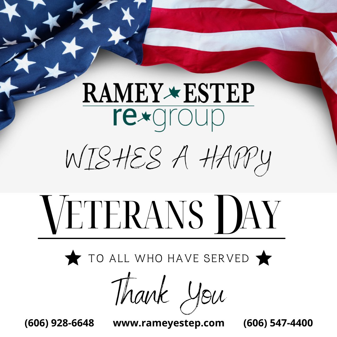 The staff members of Ramey-Estep/Re-group would like to take a moment to thank all of our Veterans today.  Without their service &amp; sacrifice, we would not be able to enjoy the freedoms that we have.

Happy Veterans Day!

#NoOneFightsAloneInThisFamily
#VeteransDay2021