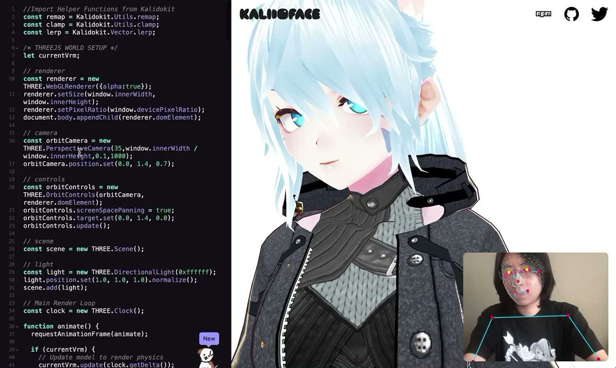jason_mayes's tweet photo. So @YeeMachine just opened up their #MadeWithTFJS #KalidoKit #MoCap library to animate #VTubers - designed for #VRM + #Live2D using regular webcam! Read: https://t.co/IG3I1PdSI4
#MotionCapture #Avatar #JS #WebDev #CreativeCoding #useful #JavaScript #ML #TensorFlow #AI #MoveNet https://t.co/KoVK2keM3C