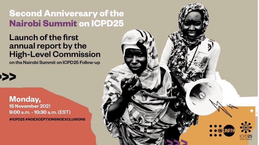 Under the title #NoExceptionsNoExclusions the HLC on #ICPD25 co-chaired by @MichaelleJeanF and I,will be launching its first report on 15 Nov., 9-10:30 EST. I look forward to join @Atayeshe and others as we mark the 2nd anniversary of the #NairobiSummit. unf.pa/hlce