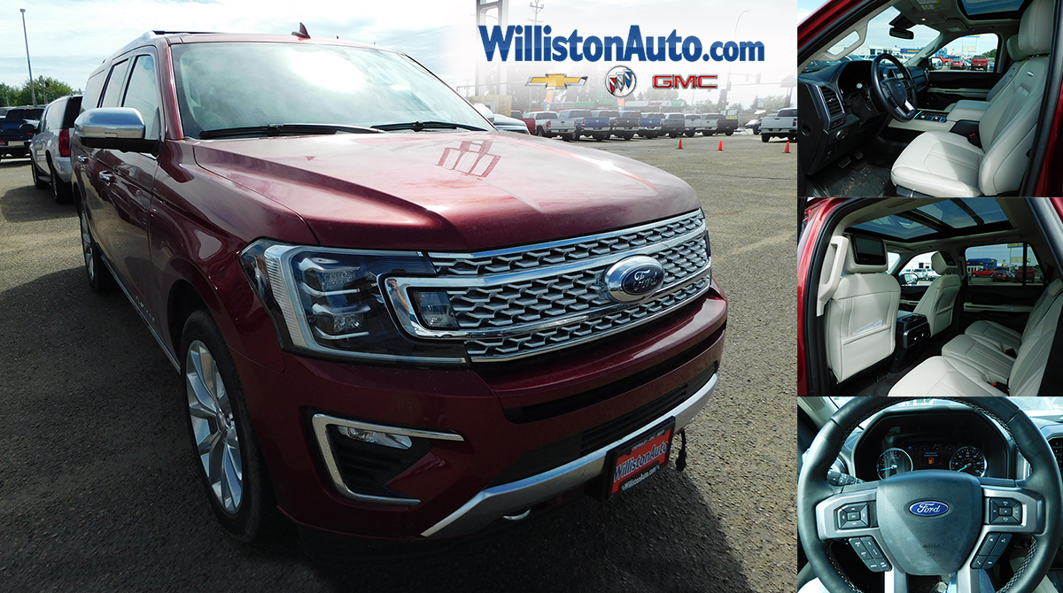 Williston_Auto's tweet photo. Looking for a different vehicle, this used vehicle will fill your needs. 
⭐️ 2019 FORD EXPEDITION MAX PLATINUM SUV 4WD - Stk# G2681A
https://t.co/YjNmYK47T4
Text or Call 701.577.2927 during business hours. 
#WillistonAuto #UsedVehicles #Ford #financingavailable https://t.co/6wmw3qssrO