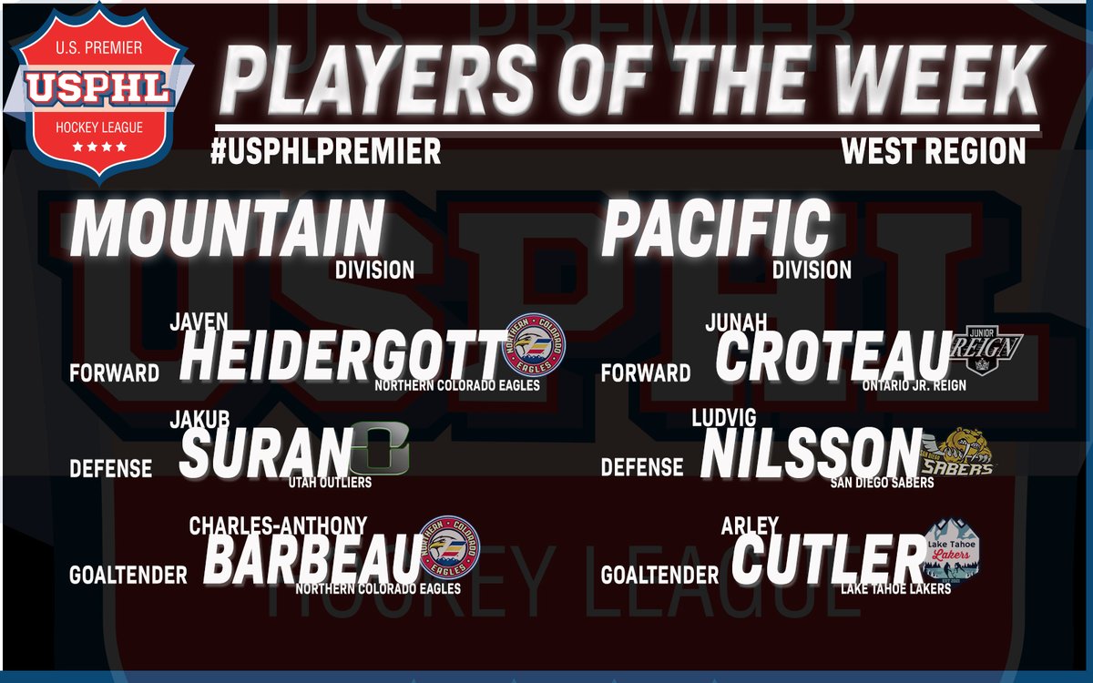 USPHL's tweet photo. Go West, Young Man. That we shall, as we give our shouts out to the #USPHLPremier #PlayersOfTheWeek from the Mountain and Pacific Divisions! Best of luck going forward, gentlemen! 

Full Story:
https://t.co/ktb0Mxk9sr https://t.co/b3JLAUDw7b