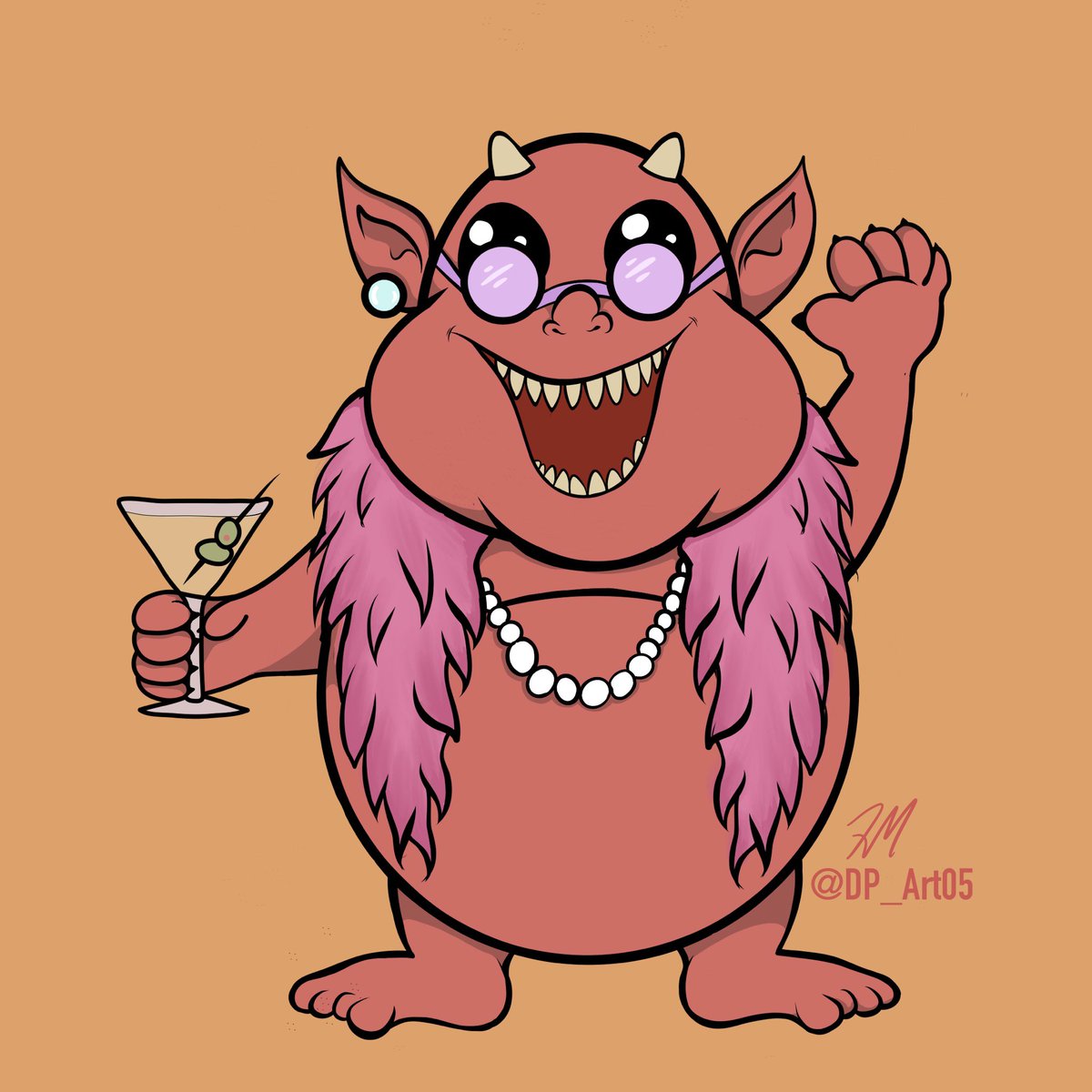 dp_art05's tweet photo. Lil’Demon Miss Diva 🍸💅🏽 
#lildemon #nft #NFTs #digitalart #DIVA https://t.co/joYK24segm