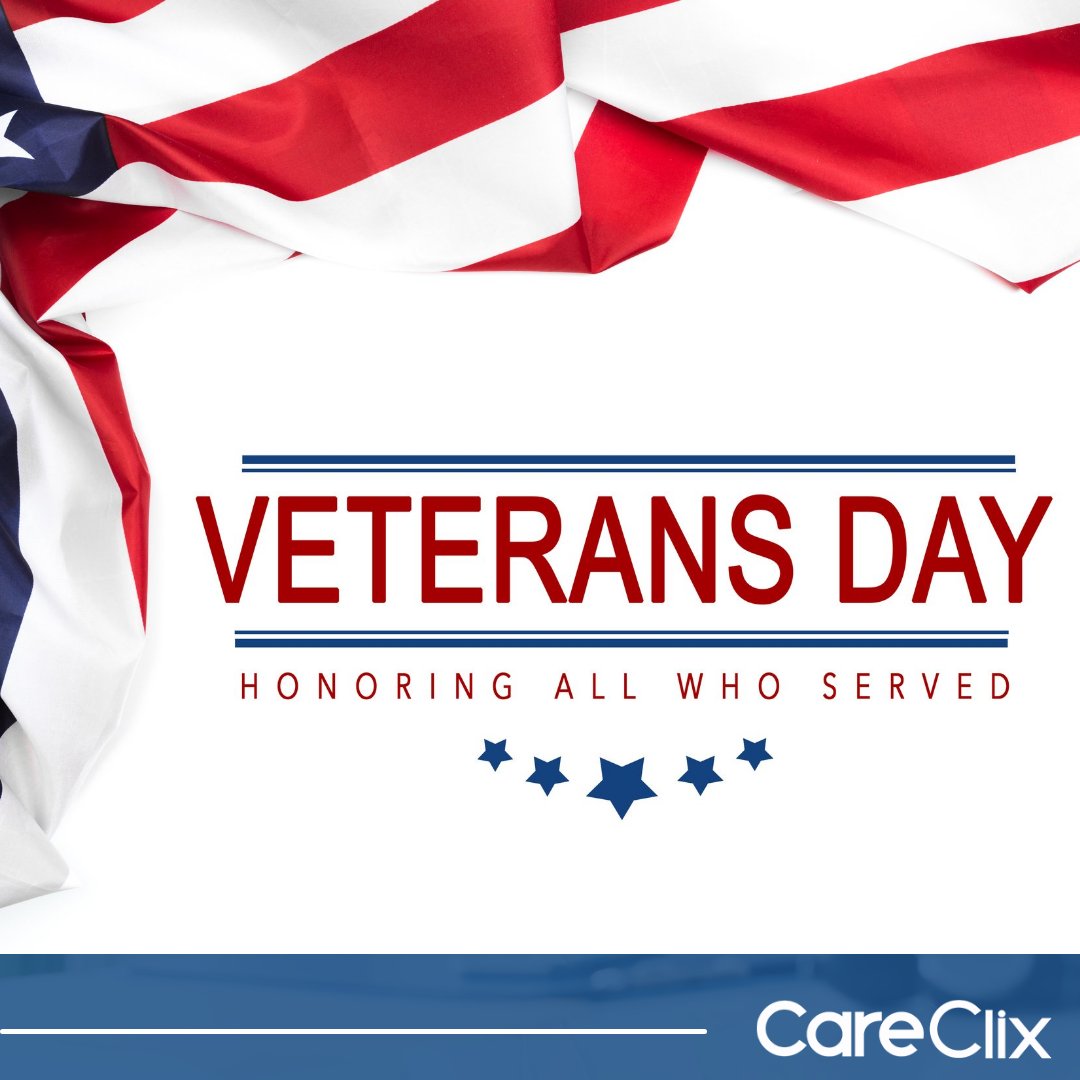 CareClix's tweet photo. Happy Veterans Day - In honor of all veterans who have served and who are serving, with respect and gratitude thank you for your service.  #HappyVeteransDay https://t.co/thYThfIhe3