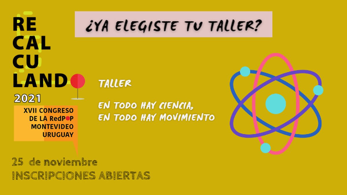 [#Recalculando2021] Te presentamos el taller: "En todo hay ciencia, en todo hay movimiento". El taller está a cargo de Javier Garcia de Souza. Este taller representa una introducción al uso de la danza en la promoción de la cultura científica. Programa👇
redpop.org/programa