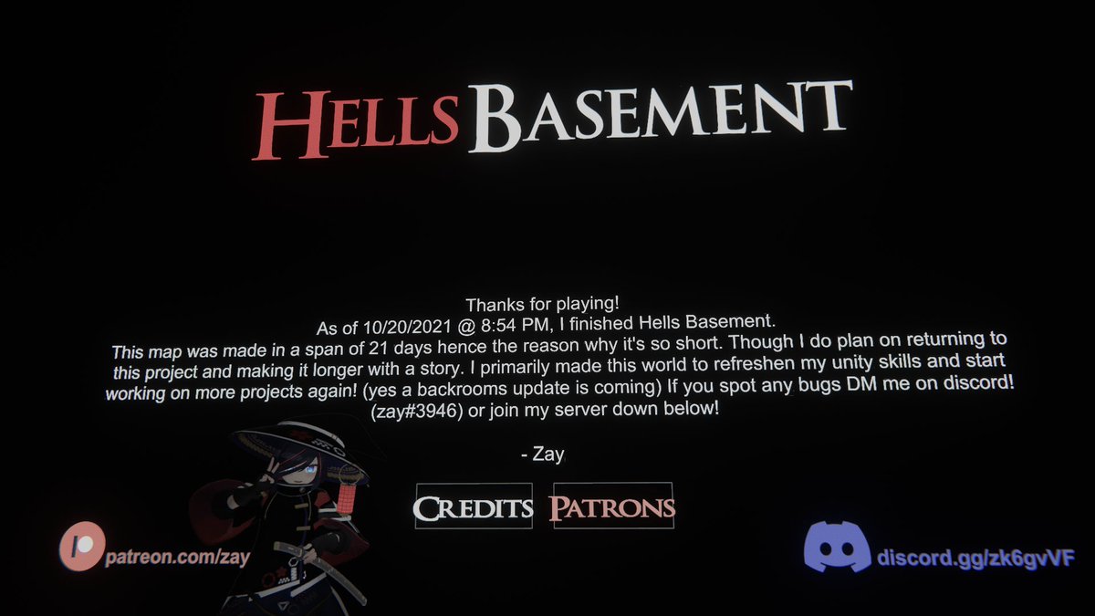black1100VRChat's tweet photo. 今夜は #HellsBasement というホラーワールドへ一人行ってきました👍
入り口の一度ライトを拾えば視界がライトで照らされた状態になるので安心な仕様です🔦
例によってネタバレはしませんが、凄く良かったです！
短編ですが、とても雰囲気も良くてお勧めですよ🤗✨
#VRChatワールド紹介 https://t.co/aYCBNsiUkd