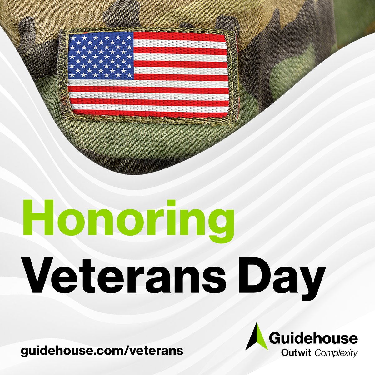 GuidehouseHC's tweet photo. At @Guidehouse, we show our deepest gratitude for all the men and women who have proudly served their country. May we all take a moment this #VeteransDay to reflect on the selfless service of our military across the nation. #Veterans https://t.co/V0EMIdh1hi