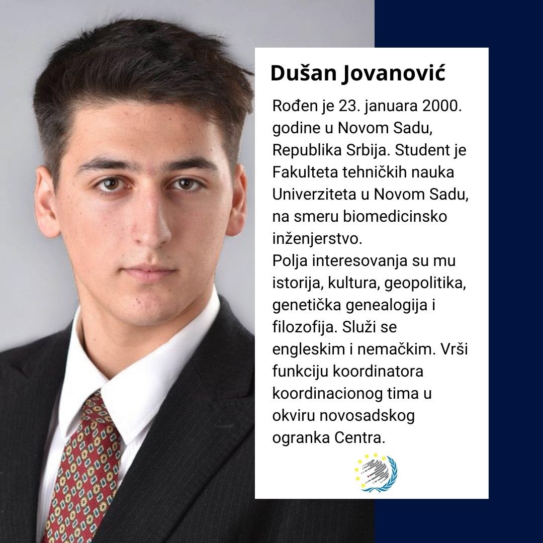CMJP_online's tweet photo. Danas vam predstavljamo Dušana Jovanovića! Dušan se posebno istakao u humanitarnoj akciji „Karavan ljubavi” i njegov tekst „Kako se učiteljica života poigrala sa Jermenima?” možete pročitati na našem sajtu.
#CMJP #CmjpTeam https://t.co/Z3AxetesvY