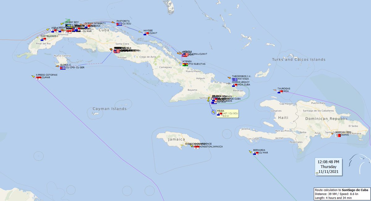 FlconEYES's tweet photo. DICTADURA🇨🇺TRAFICANDO
BARCOS ENTRANDO A CUBA
#BERNARDA #IMO9195248
#TAUROGAS #IMO9195248
#ASELA #IMO9194854
#XPRESSCOTOPAXI #IMO9256391
Jueves #11Nov #cubarcos #15NCuba https://t.co/6urTapdoNN