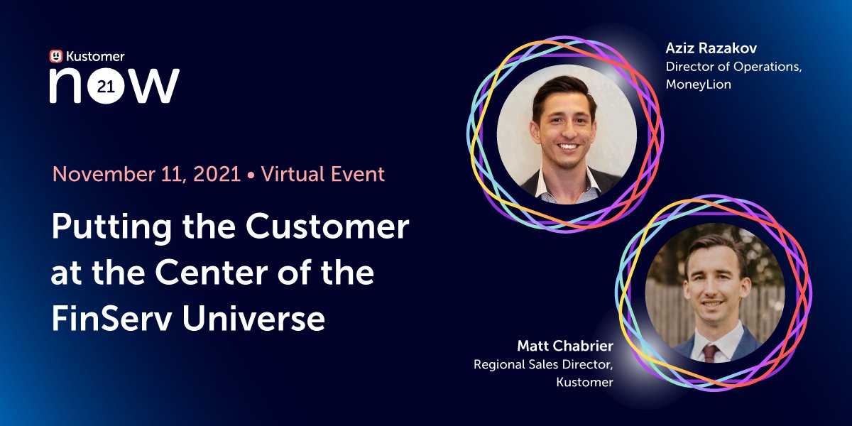 kustomer's tweet photo. You still have time to tune in to #KustomerNOW and learn how unified data, exceptional #customerservice, and high security standards are more important than ever in FinServ universe with @MoneyLion. 

https://t.co/HZU33fm8Sx https://t.co/vQ1dPQYbLc