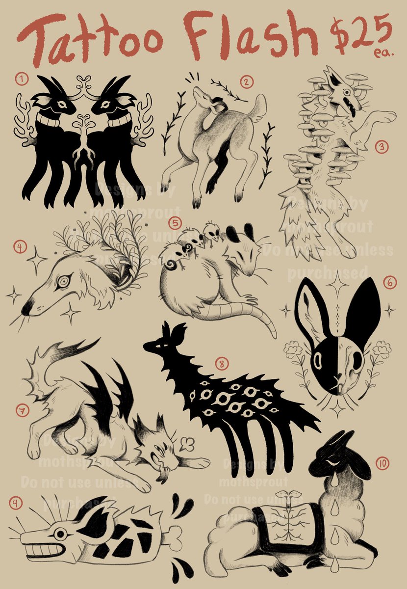 ✨ TATTOO FLASH ✨

Send the money to the PayPal link in my bio, then dm me the design(s) you want!

Please read the thread for more info 