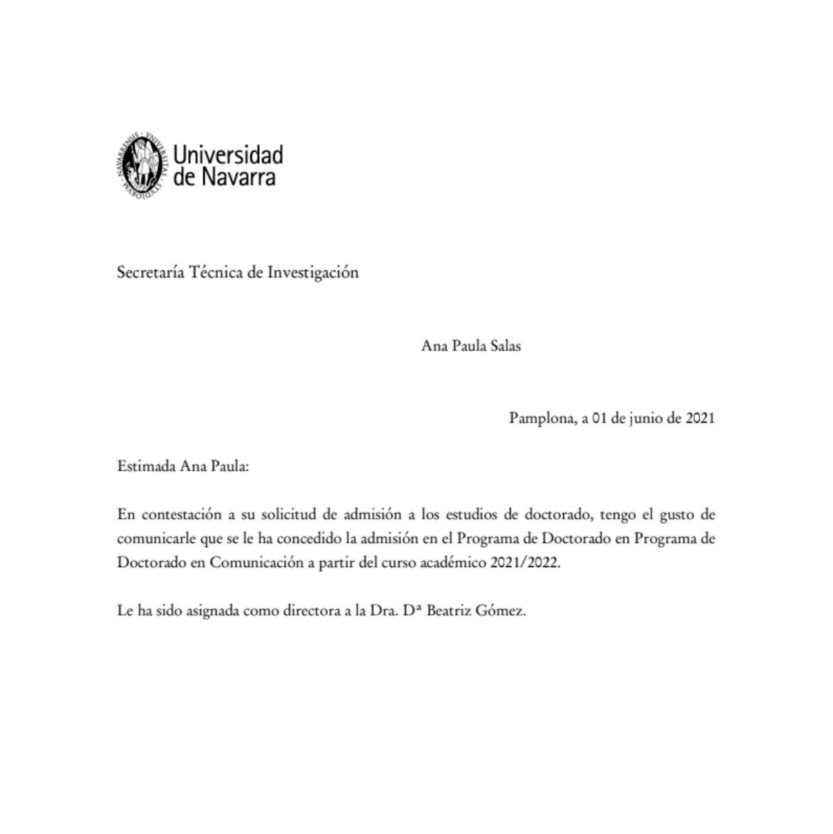AnaSalasMrr's tweet photo. Hoy oficialmente me uno al equipo de @AtlantesPC y empiezo mi doctorado en la facultad que ha sido mi casa (casi literalmente) por 5 años. No podría estar más feliz de regresar a @fcomunav. https://t.co/eFyqoZkur5