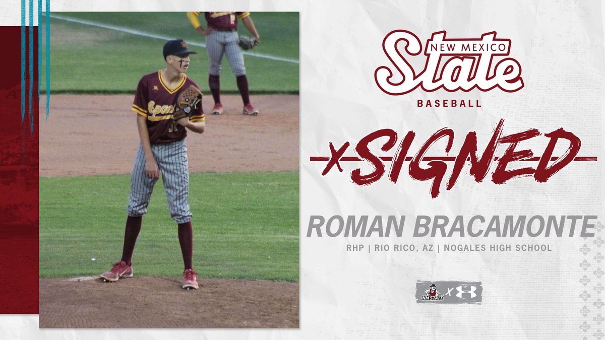 NMStateBaseball's tweet photo. Nogales ➡️Cruces X2 ‼️
Aggie fans please welcome @RomanBracamont6 to the family!
#AggieUp | ⚾️ https://t.co/tO4cH5vjV3
