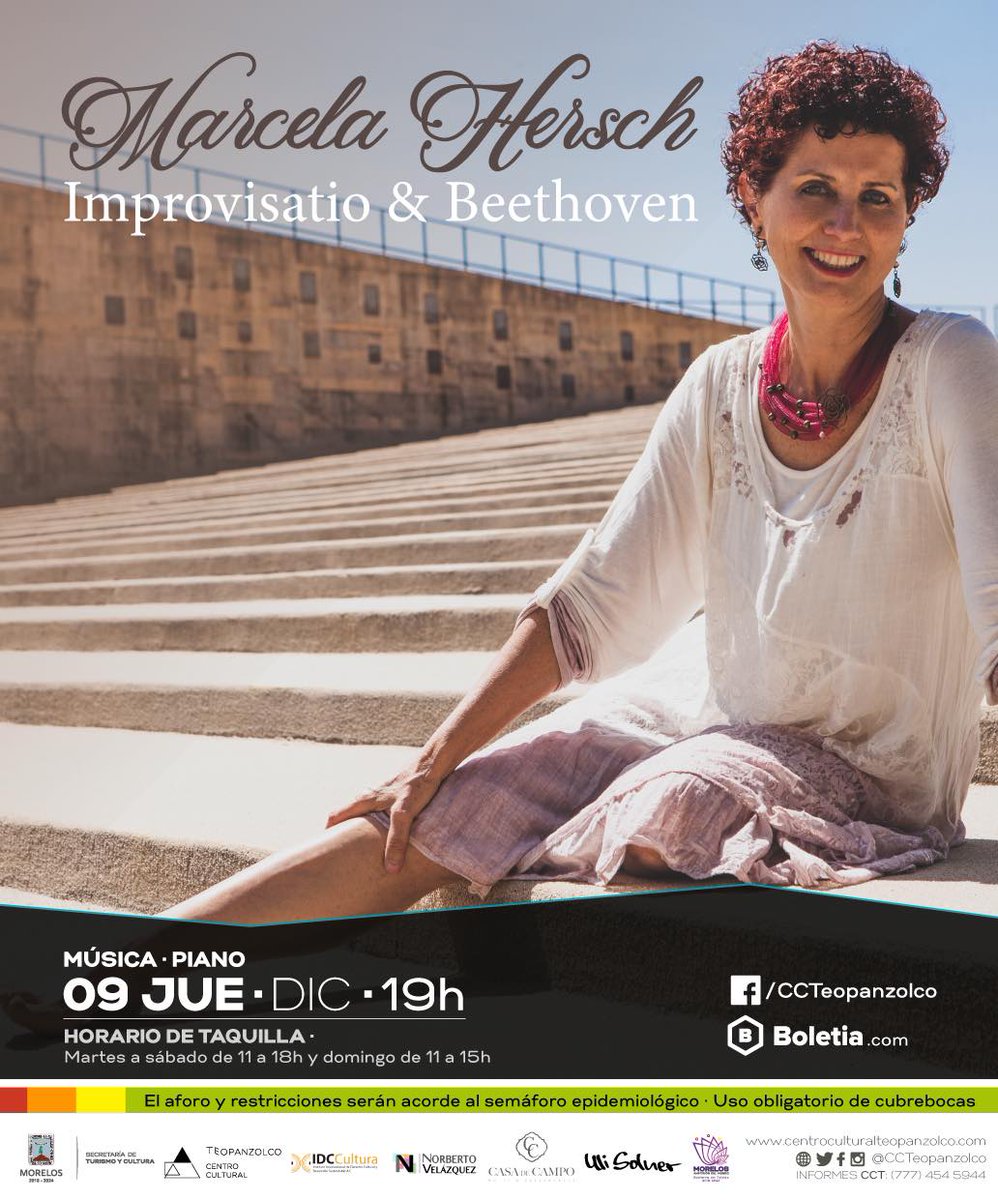 GobiernoMorelos's tweet photo. La #pianista Marcela Hersch, #Improvisatio & #Beethoven; #boletos en #taquilla y en línea:
https://t.co/GP6rKccTWh https://t.co/2tjHxkaJsD