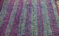 Handmade patchwork Silk Kantha Scarf Neck Wrap Stole Dupatta Hand Quilted Women Scarves Reversible KL20