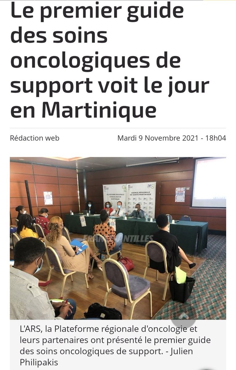 plateforme_de's tweet photo. Le premier guide de soins oncologiques de support voit le jour à la #Martinique, sous l'égide de l'@ArsMartinique et du GIP PROM 
👉 https://t.co/N0jNxodBM2
#Cancer #soinsdesupport #APA https://t.co/jUIZM9gUpa