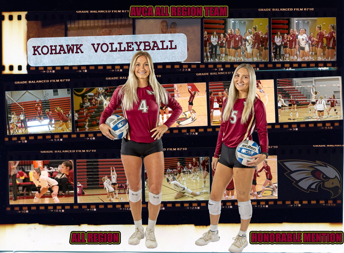 Kohawk Family, we have some postseason awards to announce! AVCA All Region honors are out and we have two that are being recognized. Sr. Elli Teeple has made the All Region team and Sr. Majda Suljic is Honorable Mention All Region. Congratulations to both on well deserved honors!