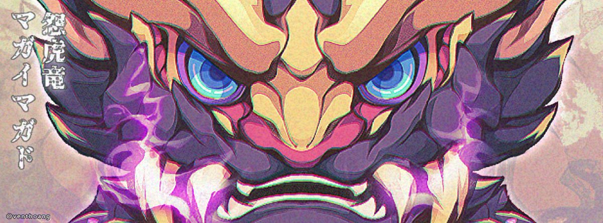 VentHoang's tweet photo. [FanArt] MHRise - Magnamalo Kid
Wyvern of Malice  モンスターハンターライズ  マガイマガド 
#Magnamalo #マガイマガド #怨虎竜 #MHR #CAPCOM #MonsterHunterRise #MonsterHunter #HyakkiYagyō #モンスターハンターライズ #Tiger #Hitodama #Wisp #Jinouga #ジンオウガ #마가이마가도 https://t.co/t3CIZ2PsBn