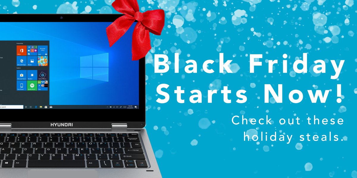 Hyundai_Tech's tweet photo. Unwrap these Holiday Deals! We are offering our deepest discounts of the year. Check out these huge bargains on our latest line-up of electronics! 
Shop now: https://t.co/jLfpWRhWTG

#blackfridaysale  #Sale #BlackFridayDeals  #BlackFriday https://t.co/5XagrkLQ77