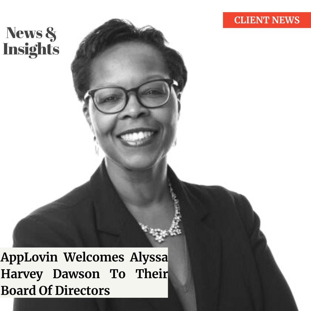 DaversaPartners's tweet photo. Alyssa Harvey Dawson, we are excited to officially congratulate you on joining the board of @AppLovin at this pivotal point in the company’s growth.

Herald Chen and Ted Oberwager - we are grateful for your partnership with Daversa and our #Dreamscape team in building your board. https://t.co/GU12IrwGaG