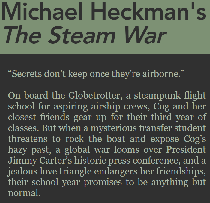 TheSteamWar's tweet photo. Secrets don't keep once they're airborne...
#TheSteamWar has finally arrived! Buy the book now
from the website https://t.co/CJfidBFu95

#book #booktwt #selfpub #steampunk #youngadult #bookgiveaway #writing #WritingCommunity https://t.co/eMQMx7EzUw