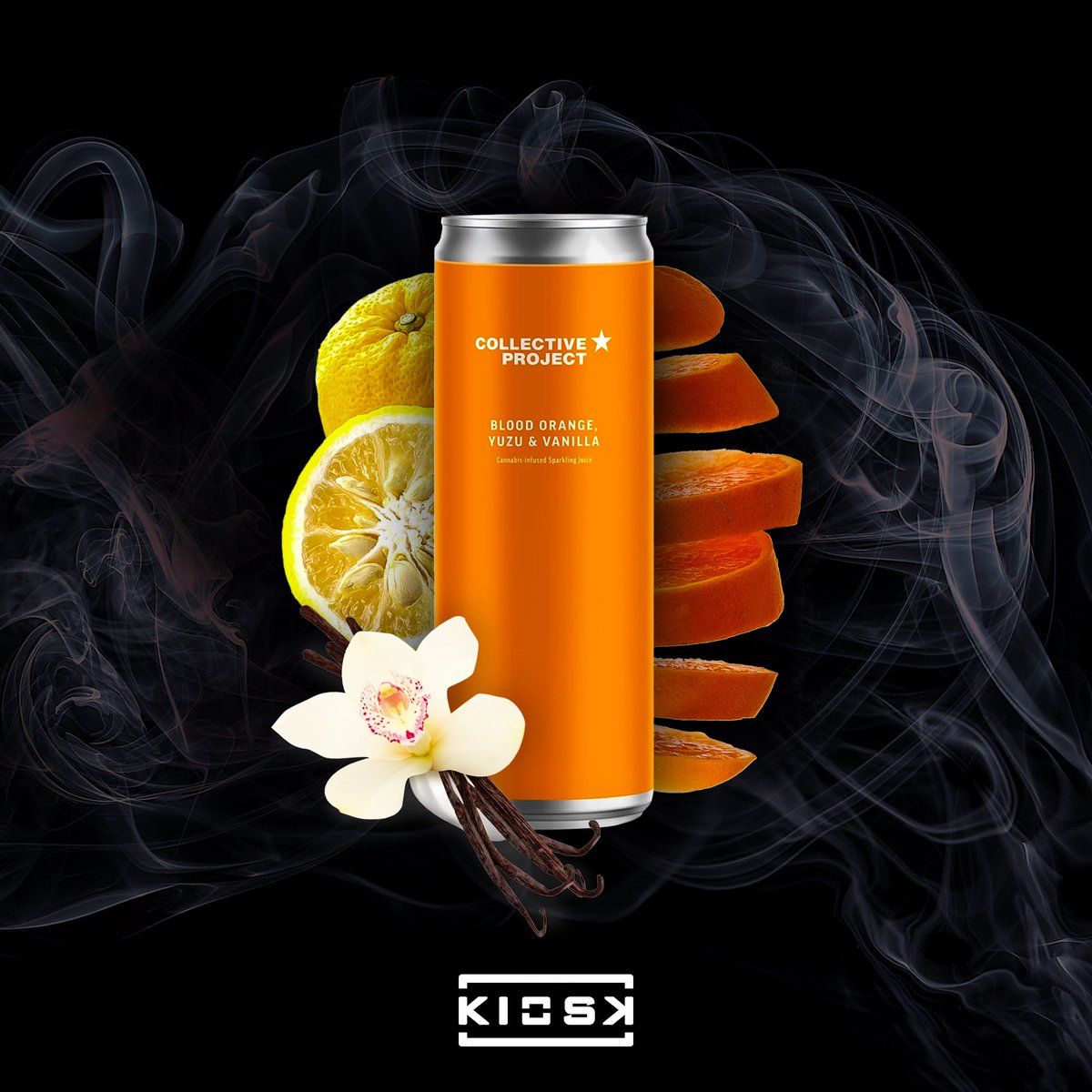 KioskCannabis's tweet image. The bright flavours of Yuzu and Blood Orange 🍊 combine with Sweet Vanilla for a truly remarkable beverage by Collective Project. Get yours by visiting our website, must be 19+ 
•
#kioskcannabis #collectiveproject #yuzu #bloororange #vanilla #thirstythursday #marijuanaculture