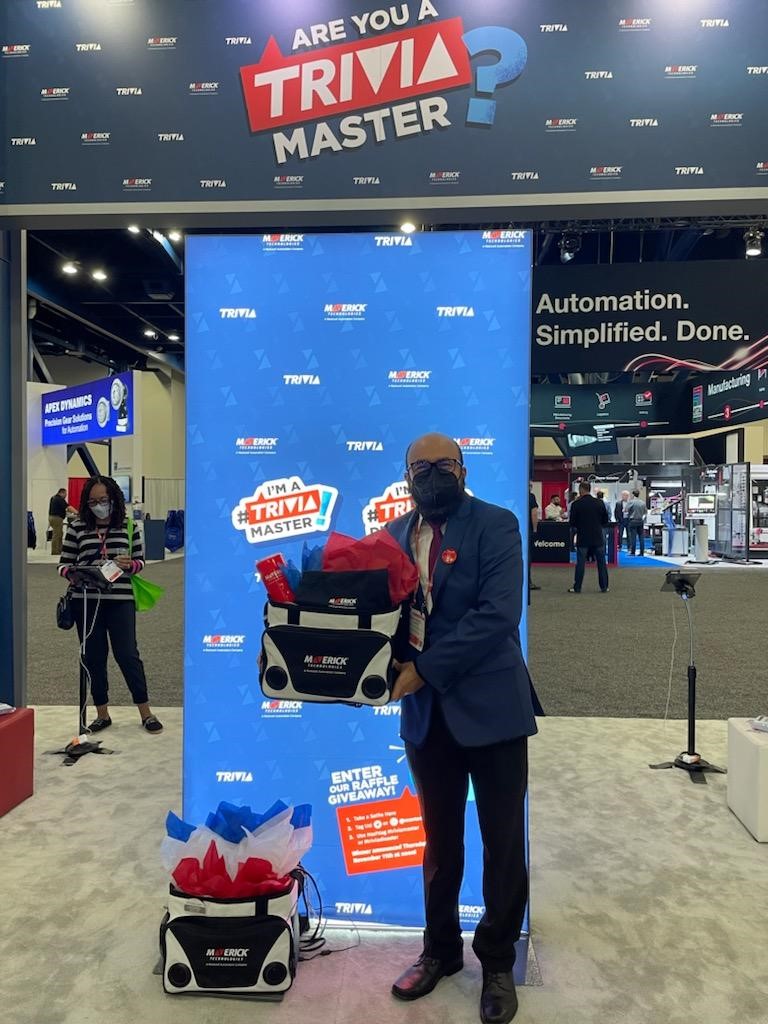 MavTechGlobal's tweet image. MAVERICK booth 1813 is getting ready to announce the first #Triviamasters of the day at 12pm! #ROKLive