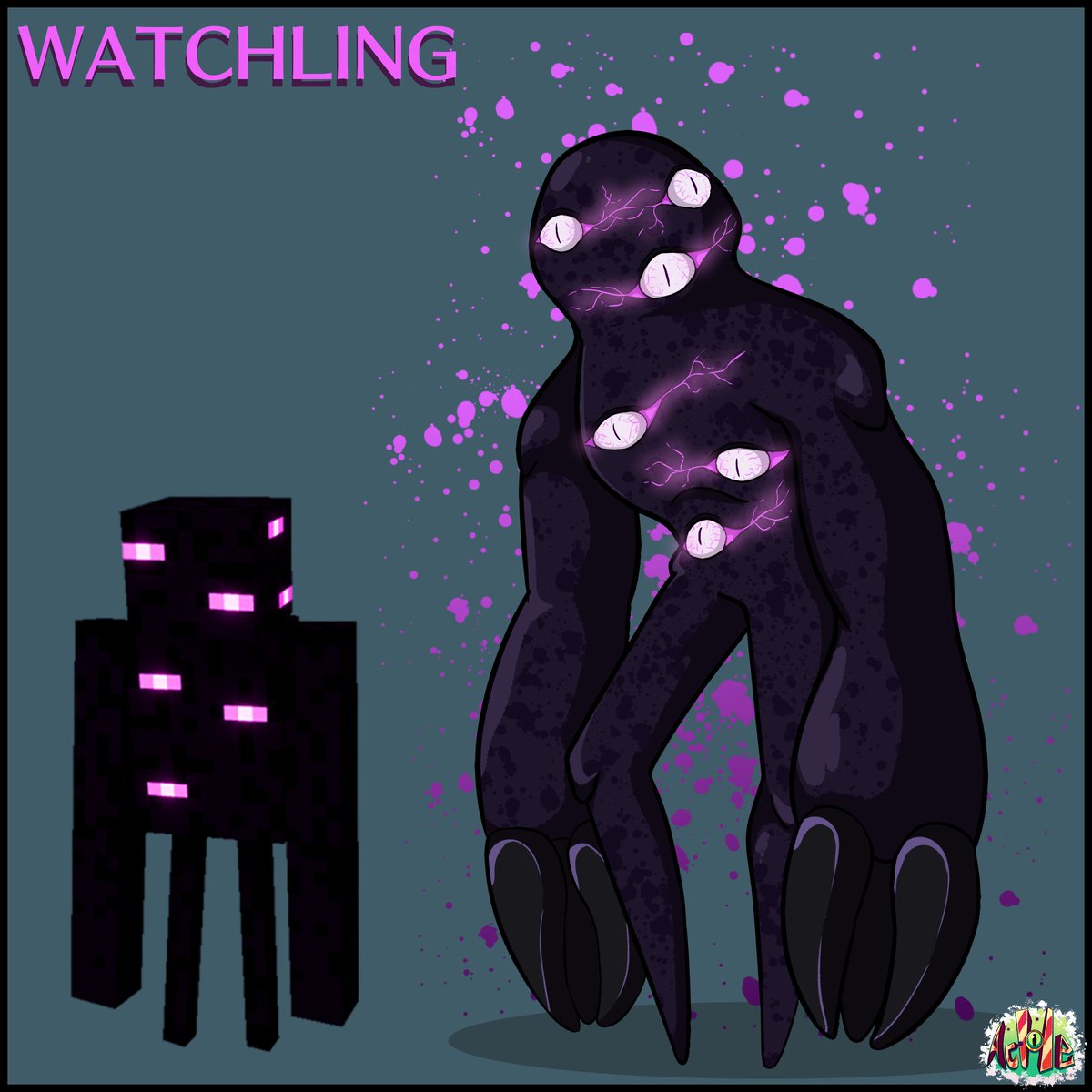 Achesito1's tweet photo. THE ENDERLING FAMILY OF @dungeonsgame 

#snareling #blastling #watchling #endersent #sent #boss #tall #minecraft #minecraftdungeons #enderling #enderman #ender #end #minecraftart #fanart #character #enemy #digitalart #digitaldrawing #concept #minecraftfanart #sticky #fire #eyes https://t.co/ADAD1F5YQx