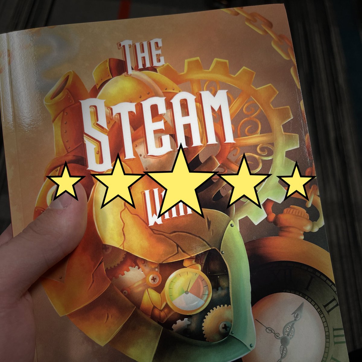 TheSteamWar's tweet photo. Got a review for #TheSteamWar? Is it five
stars? Is it one star? No matter the ranking, remember
to review it on Amazon! https://t.co/CJfidBX5xF

#book #booktwt #selfpub #steampunk #youngadult #bookgiveaway #writing #WritingCommunity https://t.co/pTqlWbLWmC