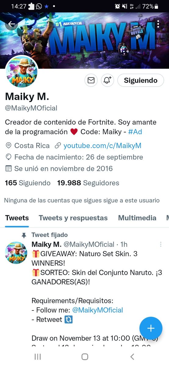 ItzzRed's tweet photo. @MaikyMOficial Ojalá ganar xd https://t.co/PdlC5Jp5Nv