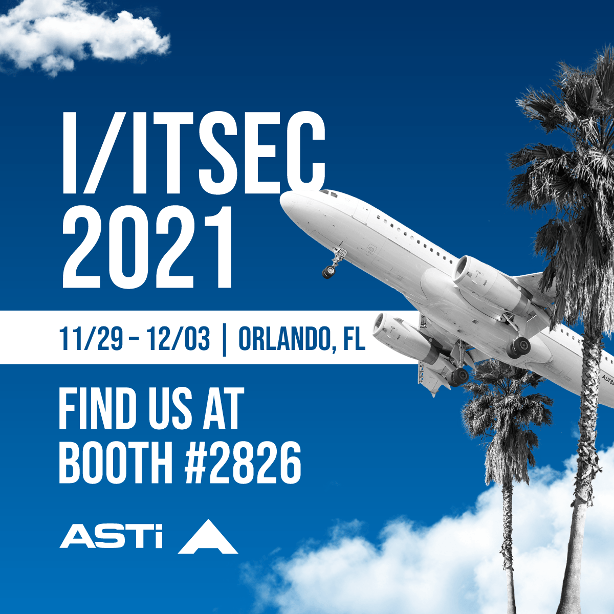 astiusa's tweet photo. Meet F2F with your favorite ASTi engineer at #IITSEC21!
Booth 2⃣8⃣2⃣6⃣ will have live demos of #SERA and #VoisusSolo integrated with a #T6A #VR #flighttrainingdevice and so much more.
Visit the ASTi booth or contact info@asti-usa.com to learn more and schedule a meeting
#IITSEC https://t.co/CTUBUsDLr5