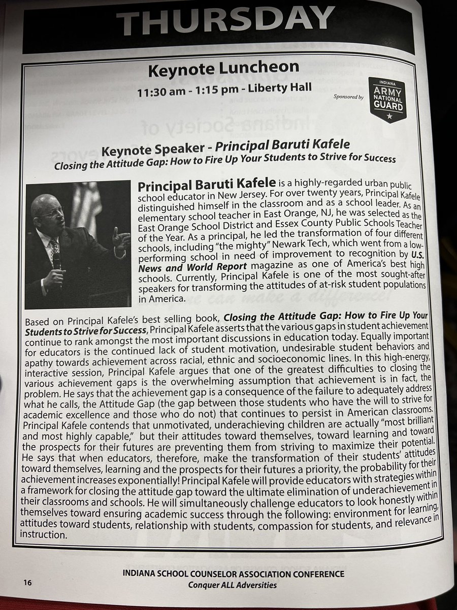 DrSherriBarrow's tweet photo. Closing the Achievement Gap: School Counselors Perspective Keynote @PrincipalKafele @ISCA_IN @BallStateSC #FutureSchoolCounselors
#BallStateCounselingProgram #ConquerAllAdversities #ISCA2021 https://t.co/9EutWMYCnM