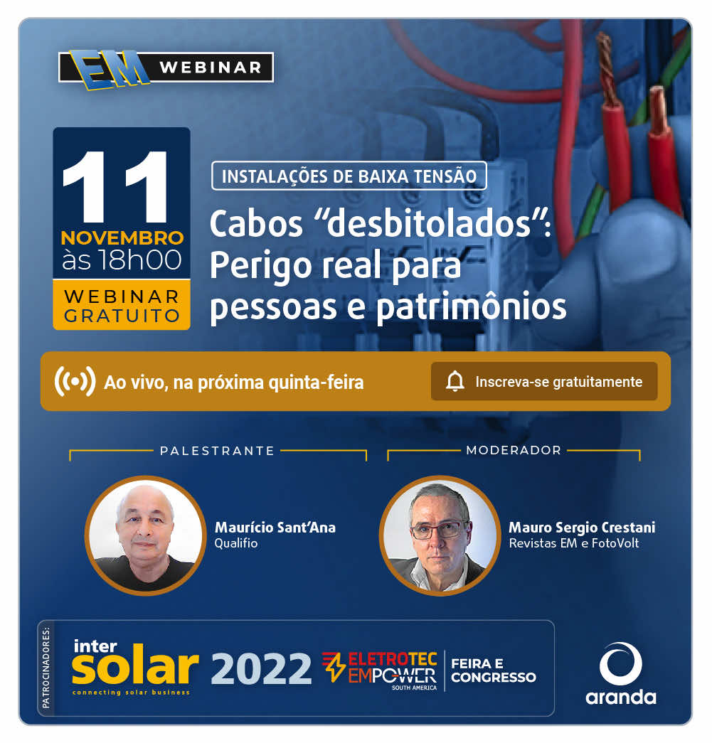 ArandaEventos's tweet photo. Nesta quinta-feira, 11 de novembro as 18h.
Neste Webinar, vamos discutir: Cabos “desbitolados”: Perigo real para pessoas e patrimônios.
Inscreva-se GRATUITAMENTE: 
https://t.co/ThyMr1o3Je

#eletricidademoderna #baixatensao #caboseletricos #cabosdesbitolados #eletricidade https://t.co/cByS2uYXKM